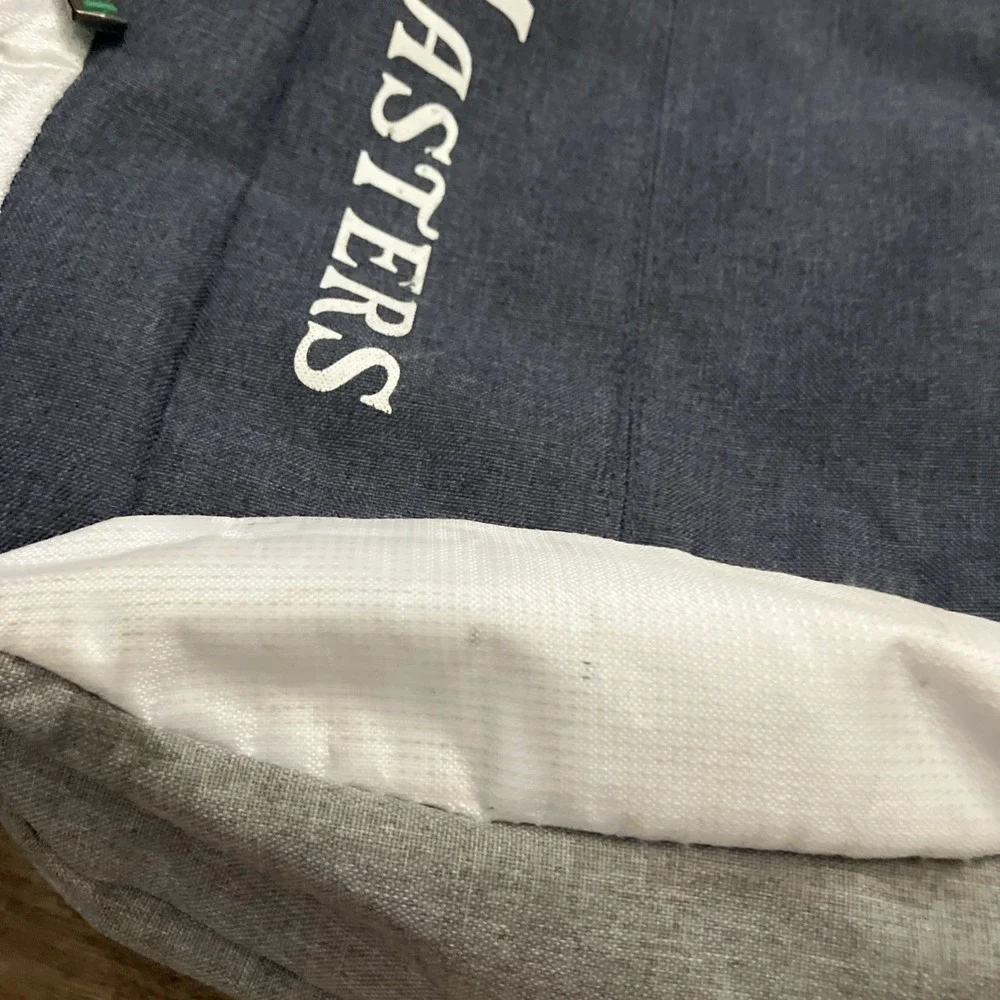 Masters Golf Tournament Embroidered Logo Navy & Gray Backpack Bookbag 2025